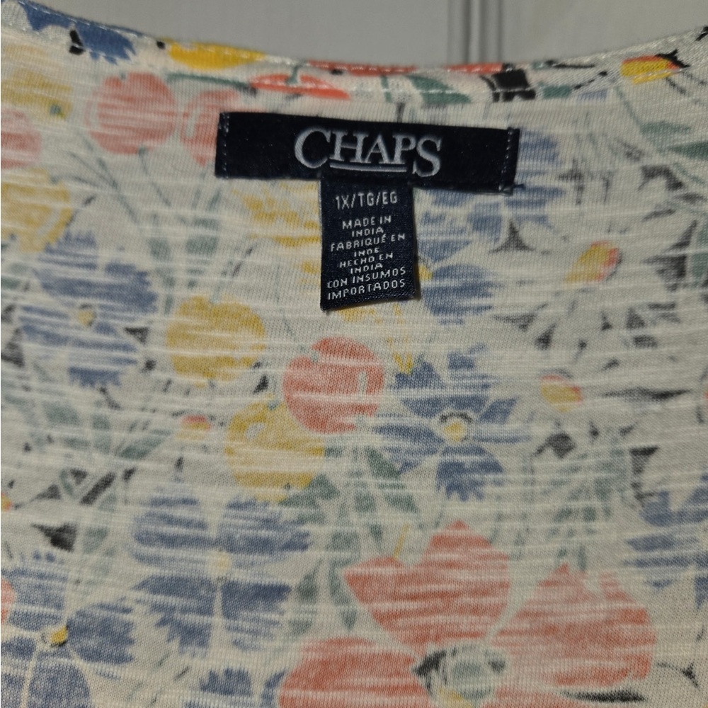 Chaps Multicolor Floral Midi Dress - Picture 3 of 3